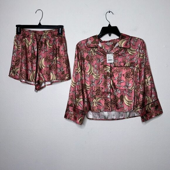 Free People Pillow Talk Satin Pajama Set Size XS - Picture 3 of 8